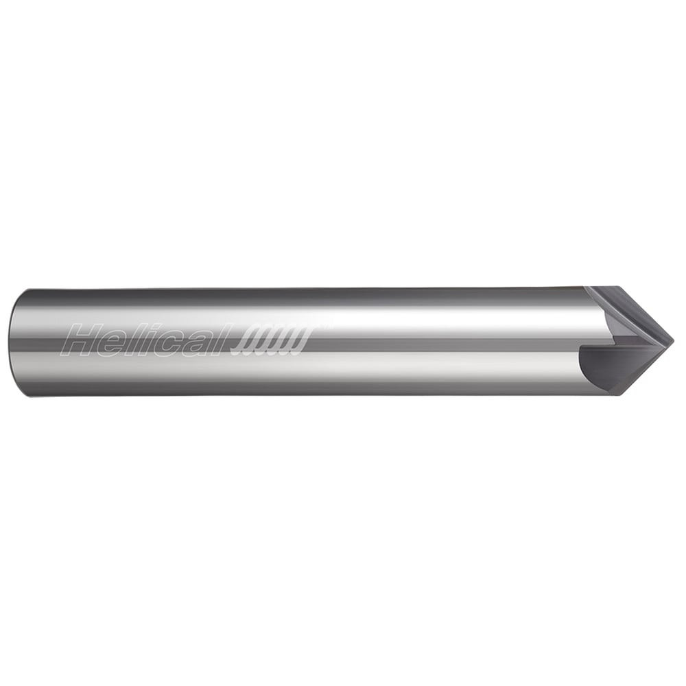 Helical Solutions 06150 Chamfer Mill: 3/8" Dia, 4 Flutes, Solid Carbide