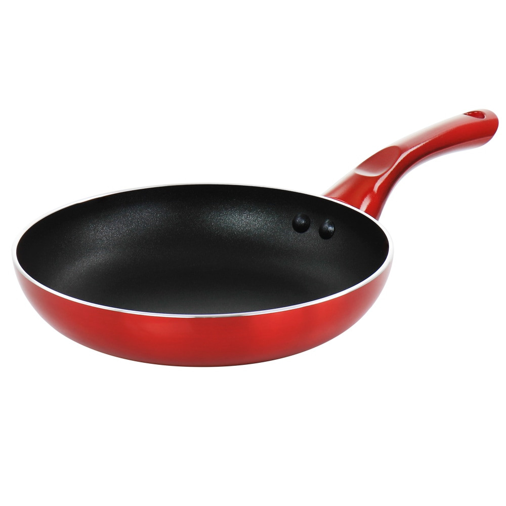 CRYSTAL PROMOTIONS 995116541M Better Chef Gourmet Metallic Non-Stick Fry Pan, 8in, Red