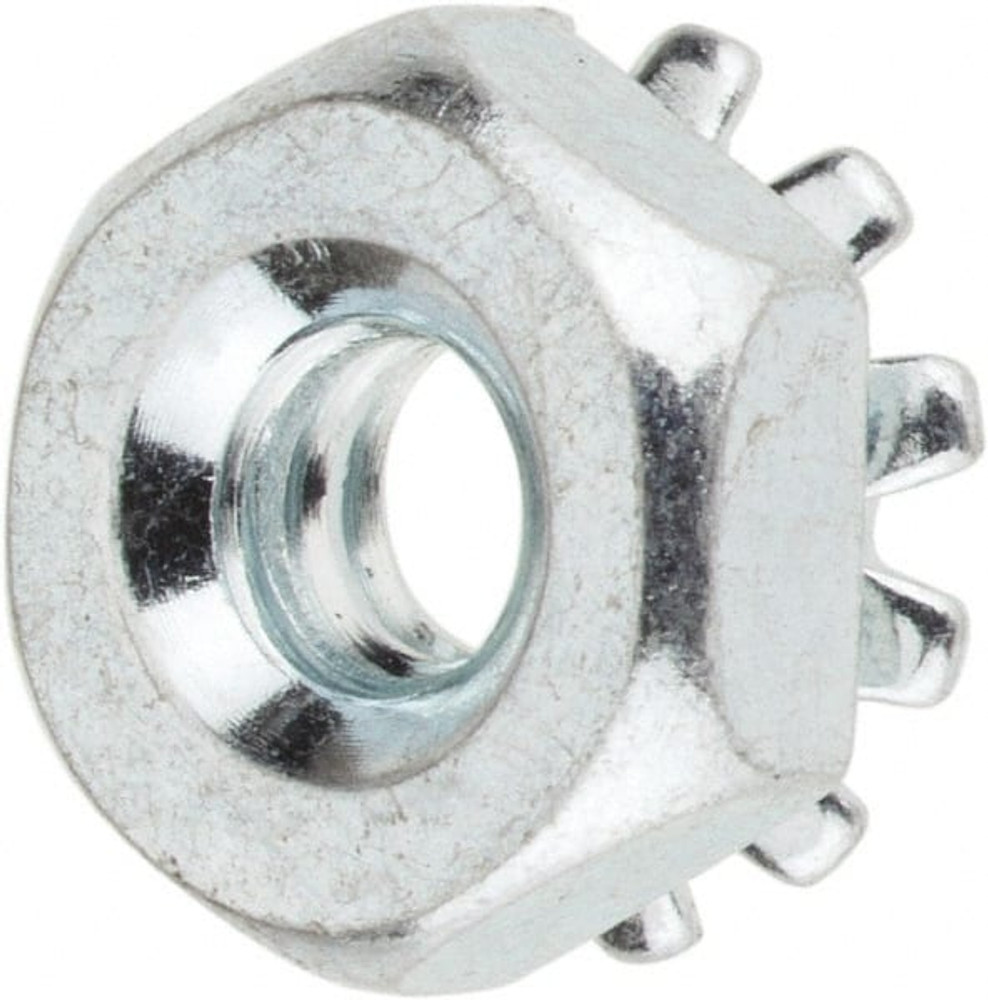 Value Collection KEPI0-60-100BX #6-32, Zinc Plated, Steel K-Lock Hex Nut with External Tooth Lock Washer