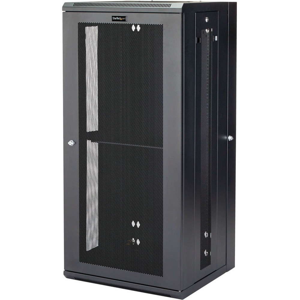 StarTech.com RK2620WALHM StarTech.com 4-Post 26U Wall Mount Network Cabinet, 19" Hinged Wall-Mounted Server Rack for Data / IT Equipment, Lockable Rack Enclosure