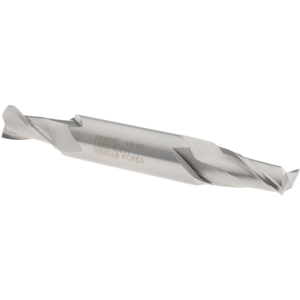 Hertel E2050026 Square End Mill: 13/32" Dia, 13/16" LOC, 2 Flutes, Cobalt