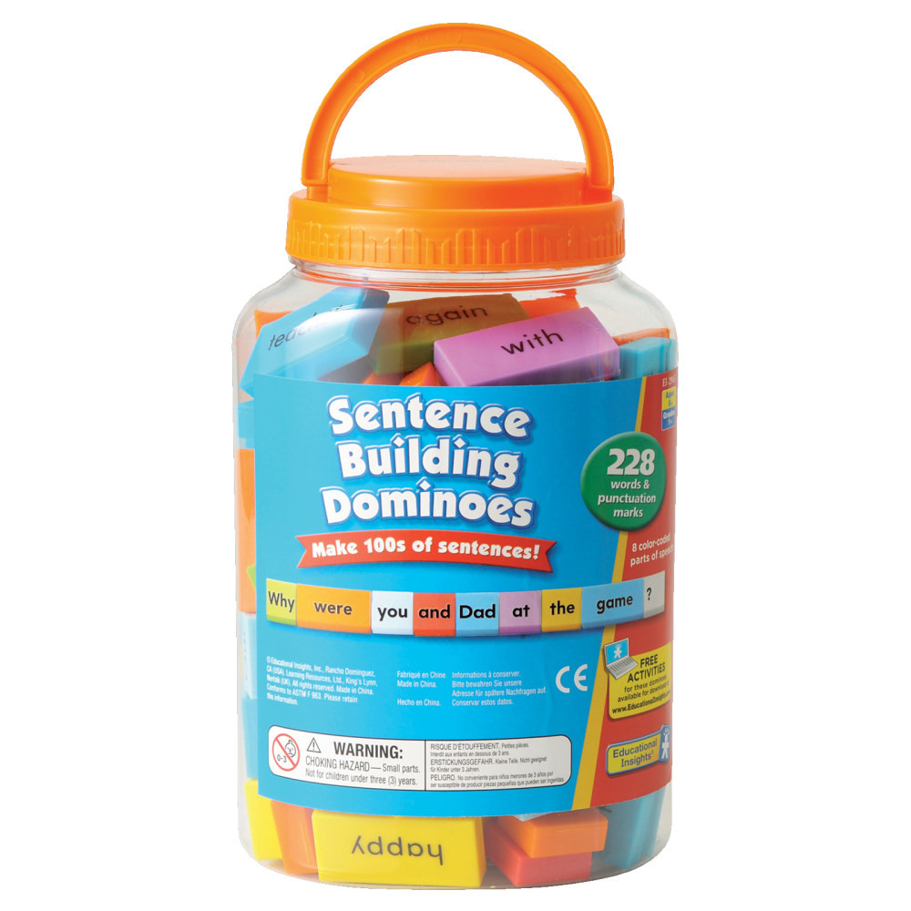 EDUCATIONAL INSIGHTS EI-2943 Learning Resources Sentence-Building Dominoes Set