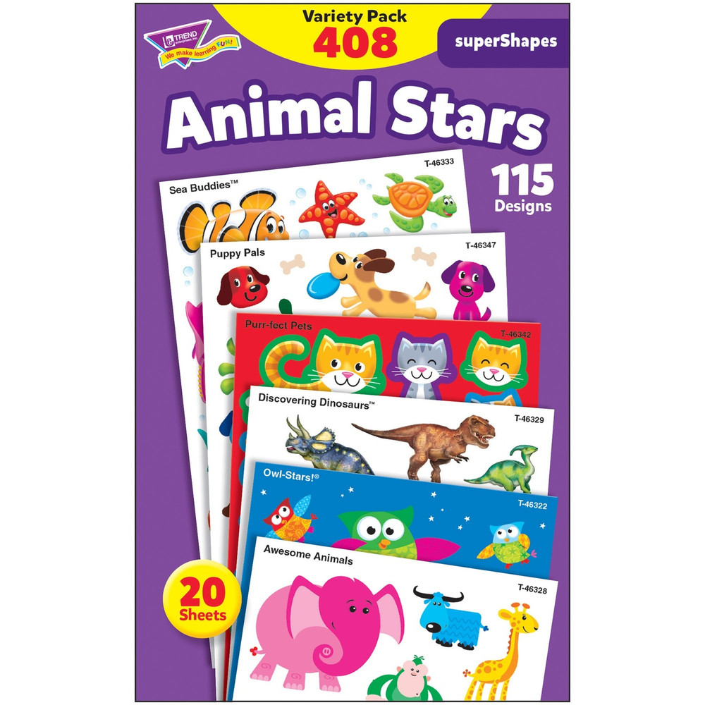 TREND Enterprises Inc. Trend 46928 Trend Animal Fun Stickers Variety Pack