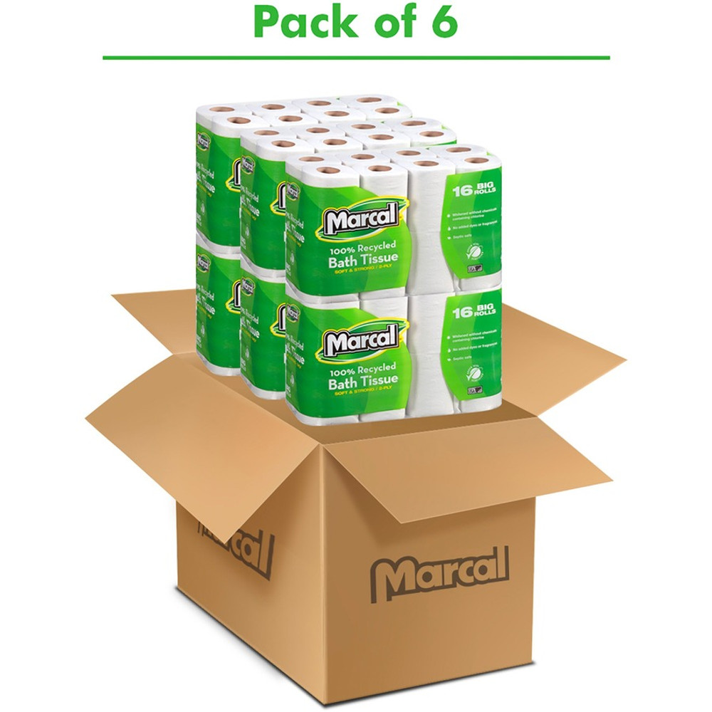 Marcal Manufacturing, LLC Marcal 16466CT Marcal 100% Recycled Soft/Strong Bath Tissue
