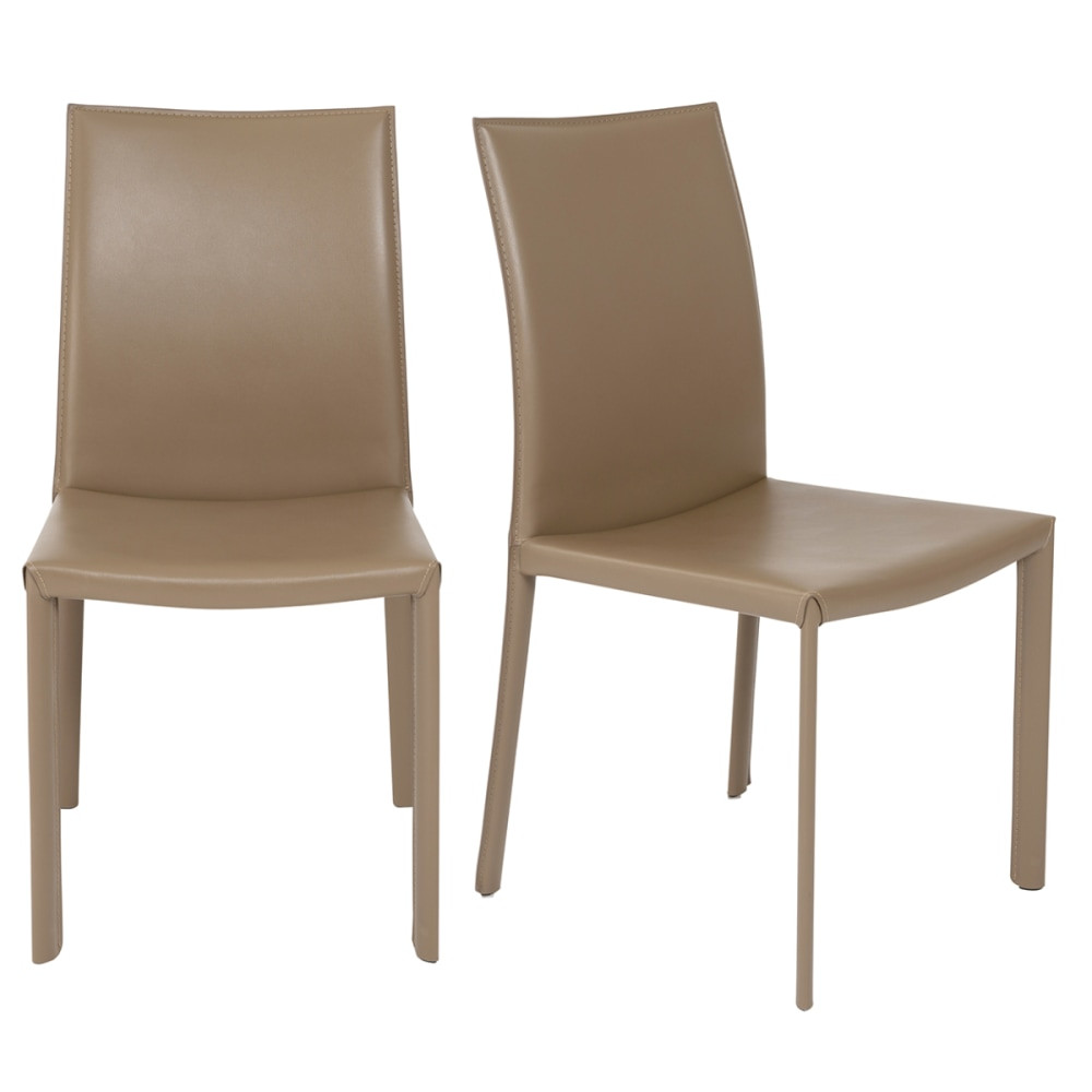 EURO STYLE, INC. Eurostyle 38627TPE  Hasina Dining Chairs, Taupe, Set Of 2 Chairs