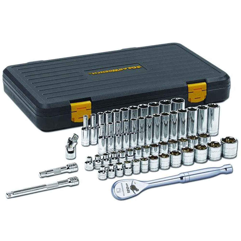 GEARWRENCH 80550P Deep Standard Socket Set: 56 Pc, 3/8" Drive, 1/4 to 1" Socket