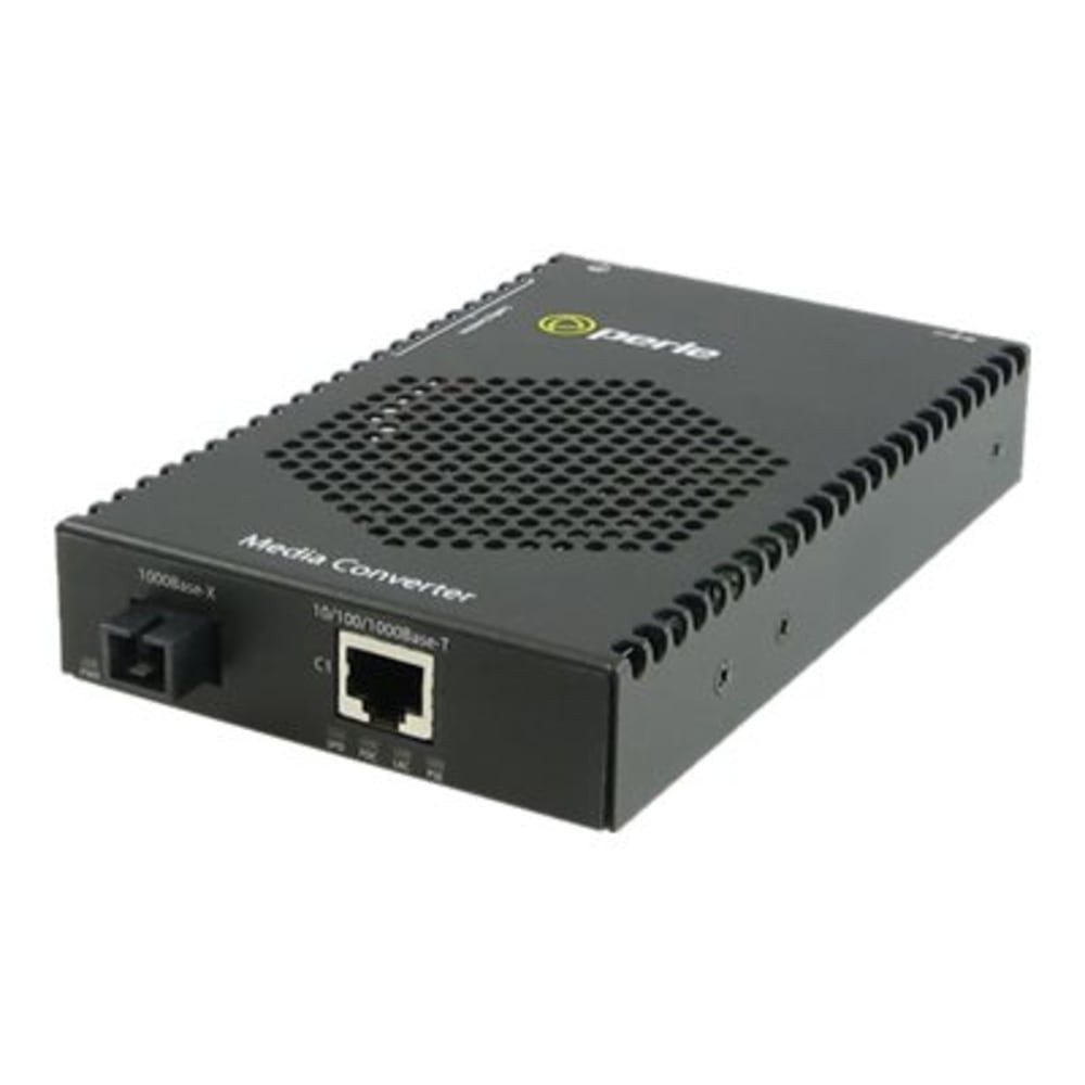 PERLE SYSTEMS 05081164 Perle S-1110PP-S1SC20U - Fiber media converter - GigE - 10Base-T, 100Base-TX, 1000Base-T, 1000Base-BX - SC single-mode / RJ-45 - up to 12.4 miles - 1310 (TX) / 1490 (RX) nm