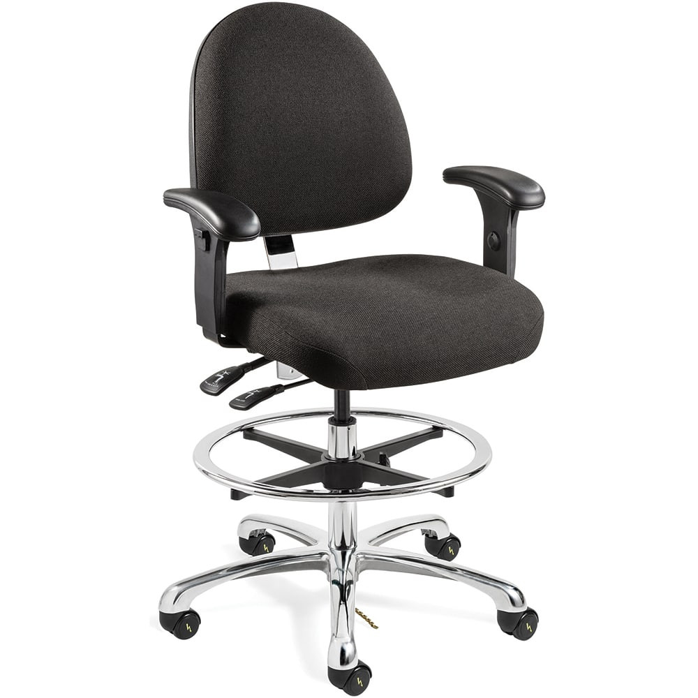 Bevco 9352MEFEBYA8IBC Task Chair: Olefin, Adjustable Height, Ebony