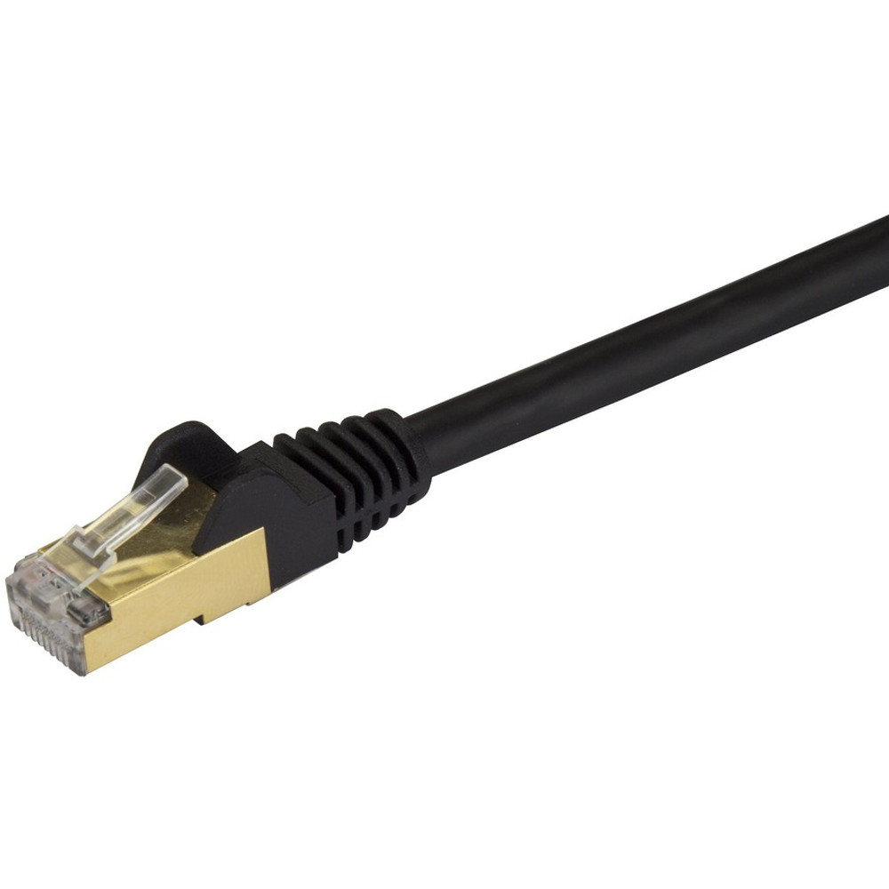 StarTech.com C6ASPAT8BK StarTech.com 8ft CAT6a Ethernet Cable - 10 Gigabit Category 6a Shielded Snagless 100W PoE Patch Cord - 10GbE Black UL Certified Wiring/TIA