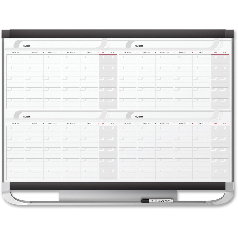 ACCO Brands Corporation Quartet 4MCP43P2 Quartet Prestige 2 Magnetic Calendar Total Erase Whiteboard