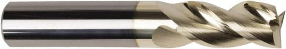 American Tool Service 316-5000 Square End Mill: 1/2" Dia, 3 Flutes, 1-1/4" LOC, Solid Carbide