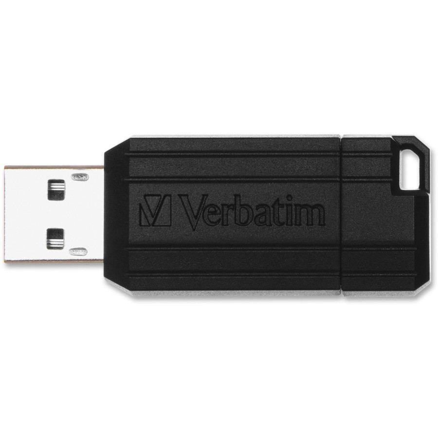 Verbatim America, LLC Microban 49062 8GB PinStripe USB Flash Drive - Black