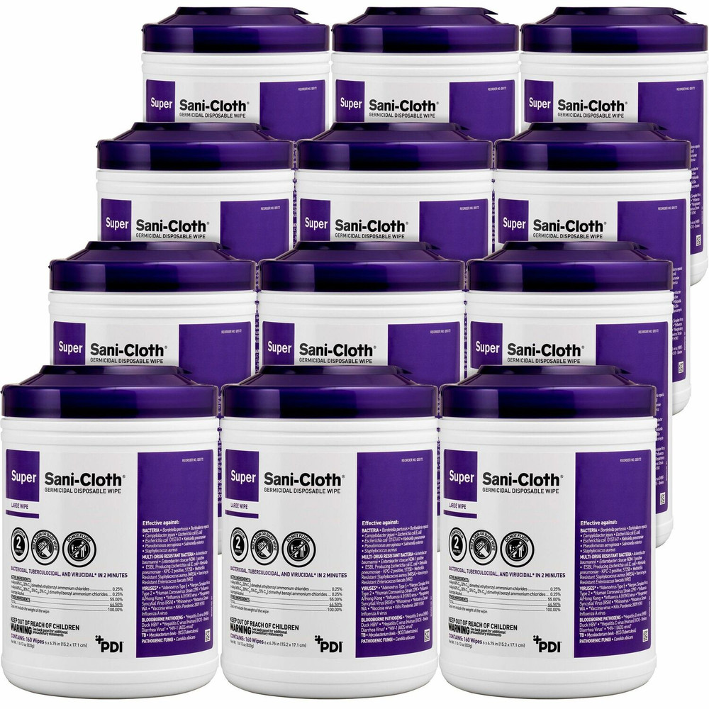 PDI Healthcare PDI Q55172CT PDI Super Sani-Cloth Germicidal Disposable Wipe