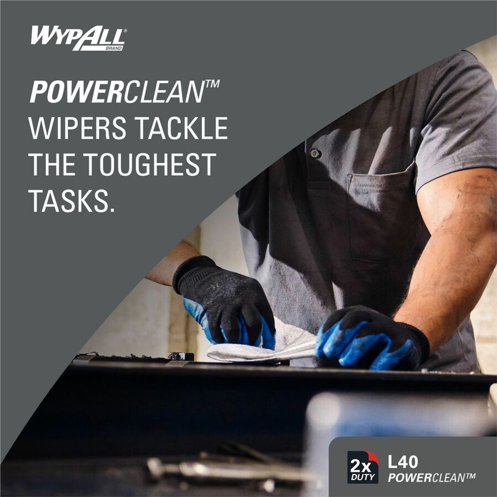 Kimberly-Clark Corporation Wypall 05701 Wypall PowerClean L40 Extra Absorbent Towels