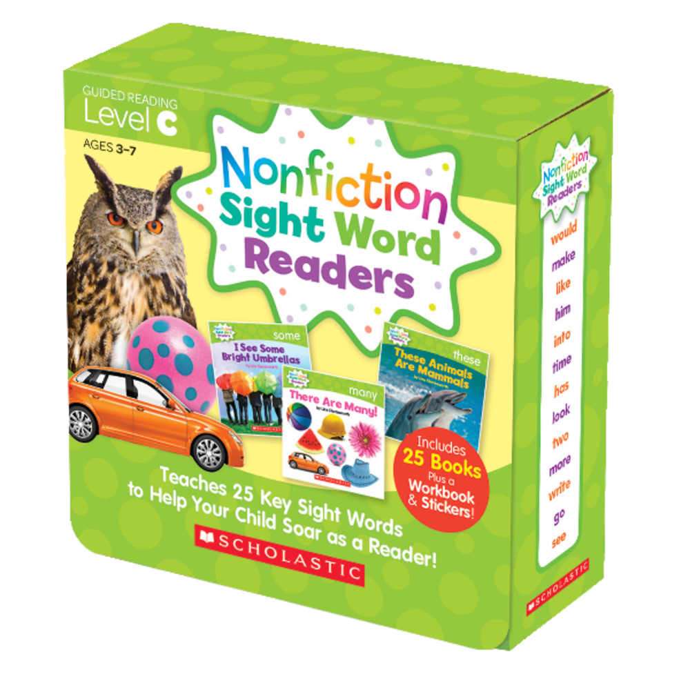 SCHOLASTIC INC 584283 Scholastic Teacher Resources Nonfiction Sight Word Readers Parent Pack, Level C, Pre-K To 1st Grade