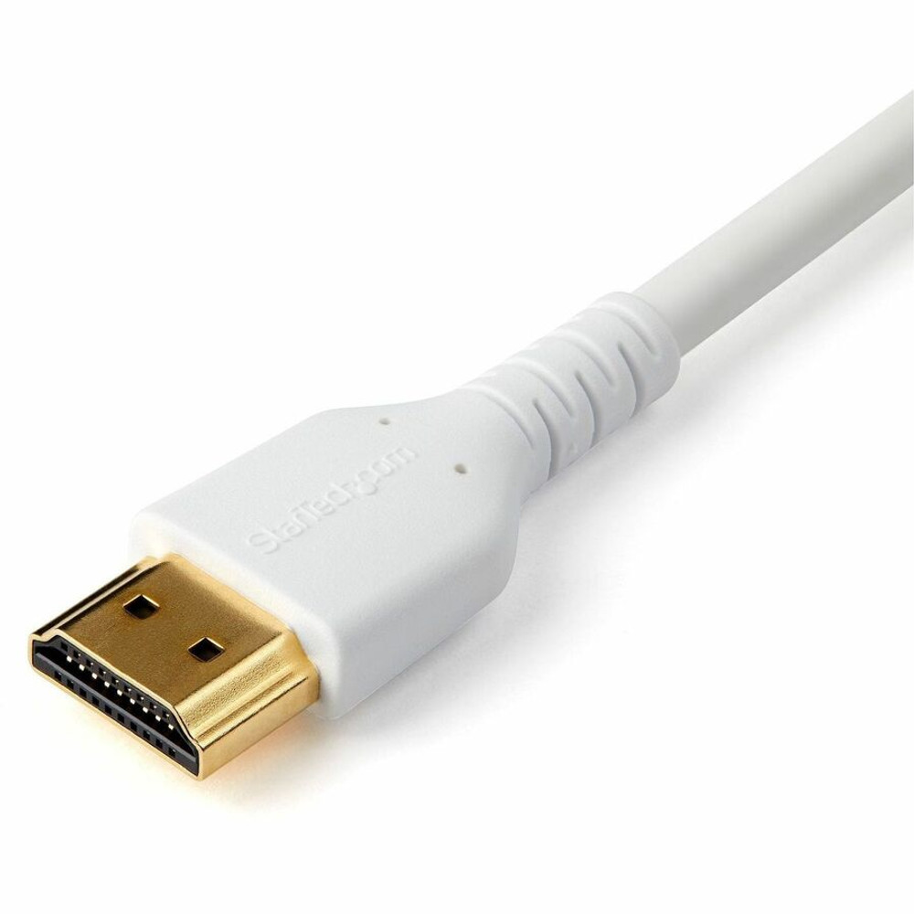 StarTech.com RHDMM2MPW StarTech.com 2m Premium Certified HDMI 2.0 Cable with Ethernet - 6ft High Speed UHD 4K 60Hz HDR Durable Rugged Ultra HD HDMI Monitor Cord