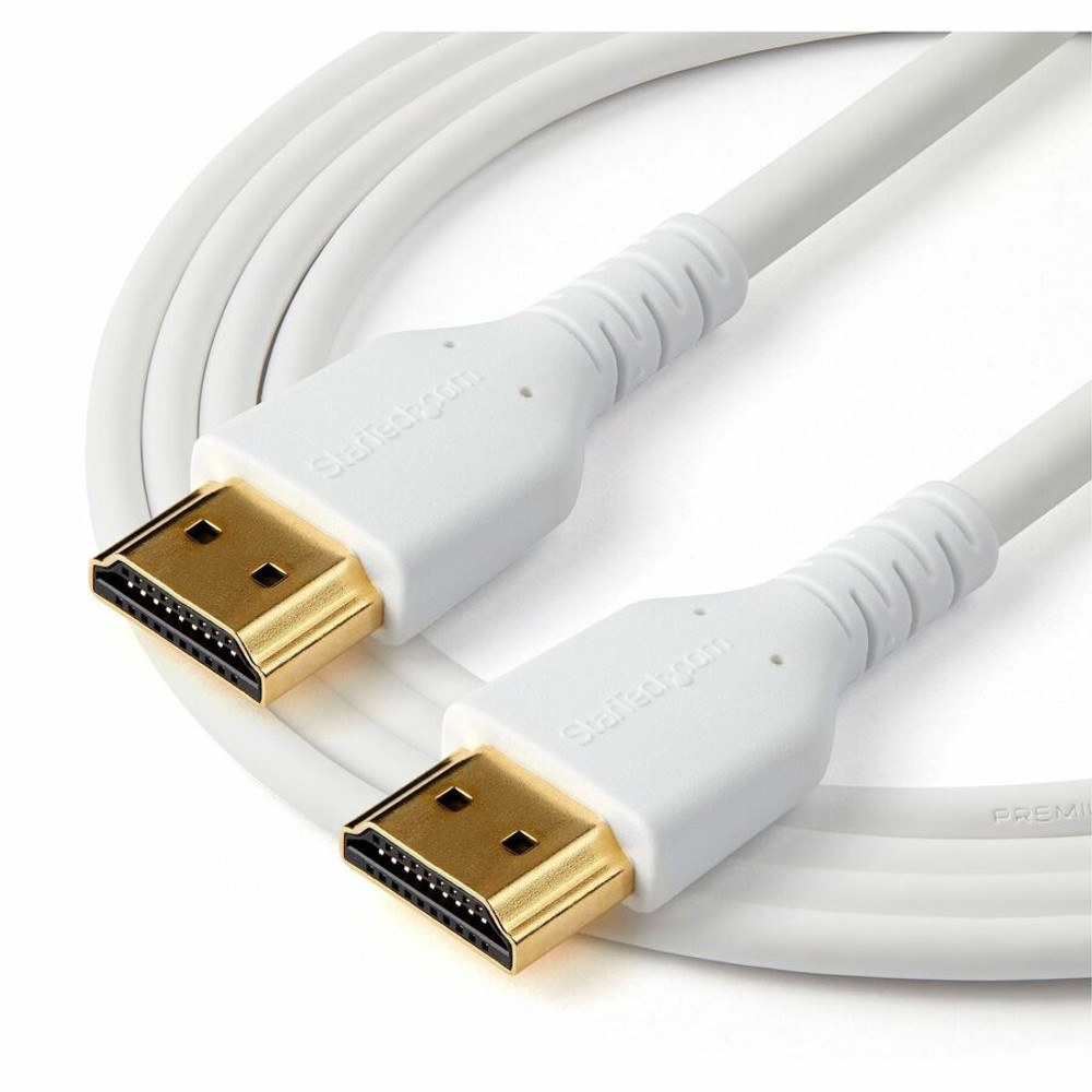 StarTech.com RHDMM2MPW StarTech.com 2m Premium Certified HDMI 2.0 Cable with Ethernet - 6ft High Speed UHD 4K 60Hz HDR Durable Rugged Ultra HD HDMI Monitor Cord