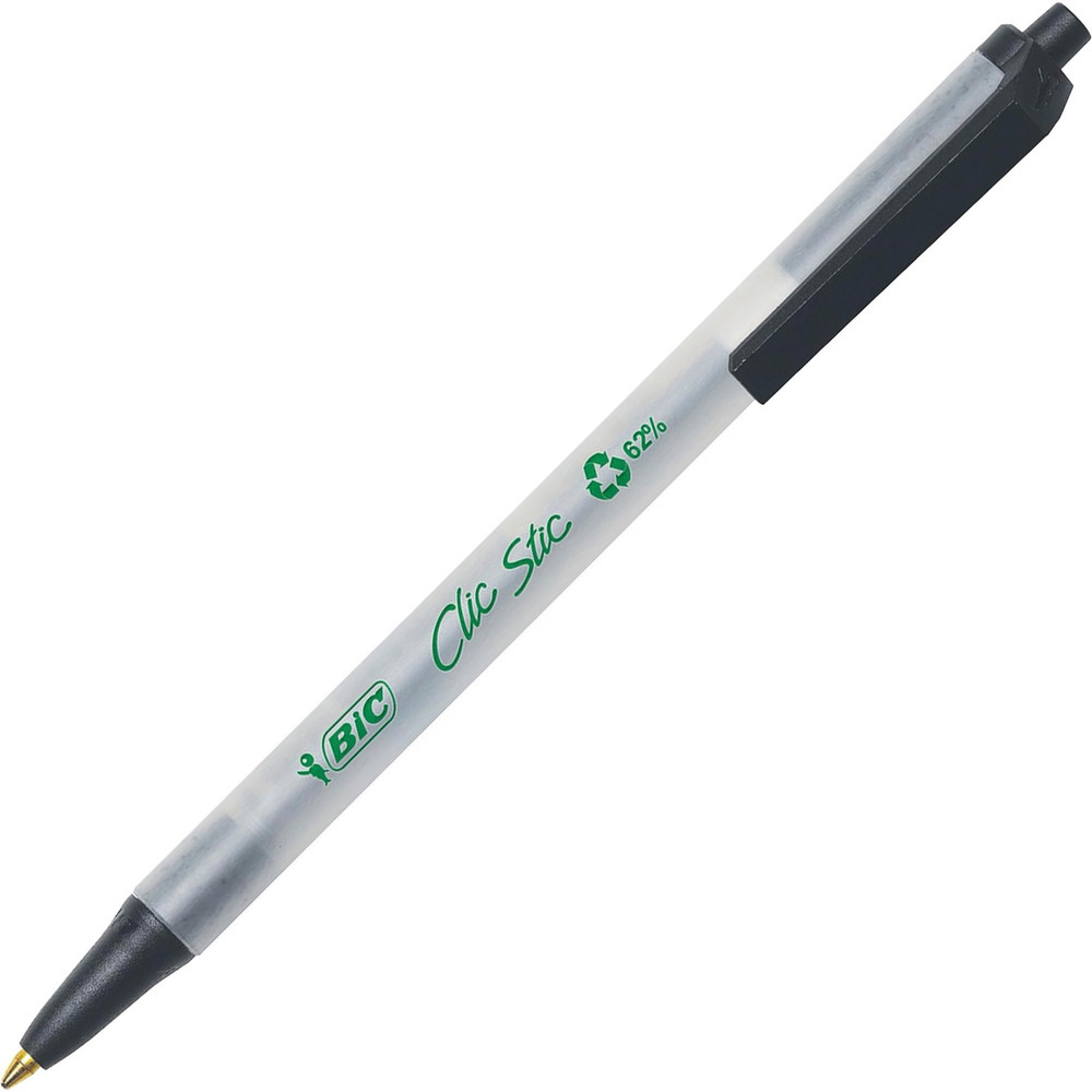 BIC CSEM11BK BIC Clic Stic Retractable Ball Pens