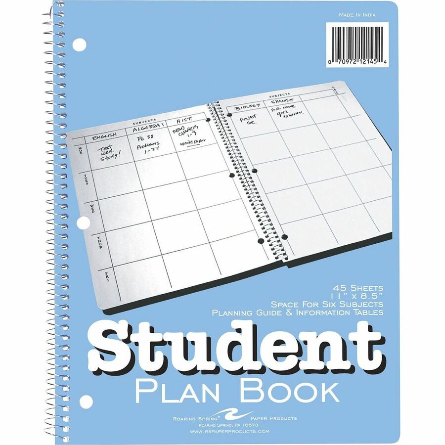Roaring Spring Paper Products Roaring Spring 12145cs Roaring Spring Student Plan Book