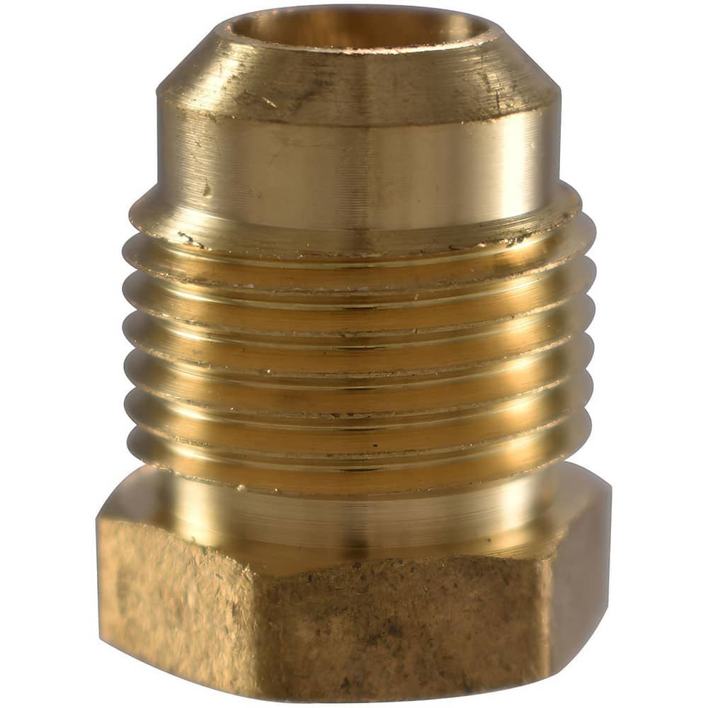 CerroBrass P-P2-8 Brass Flared Tube Plug: 1/2" Tube OD, 3/4-16 Thread, 45 ° Flared Angle
