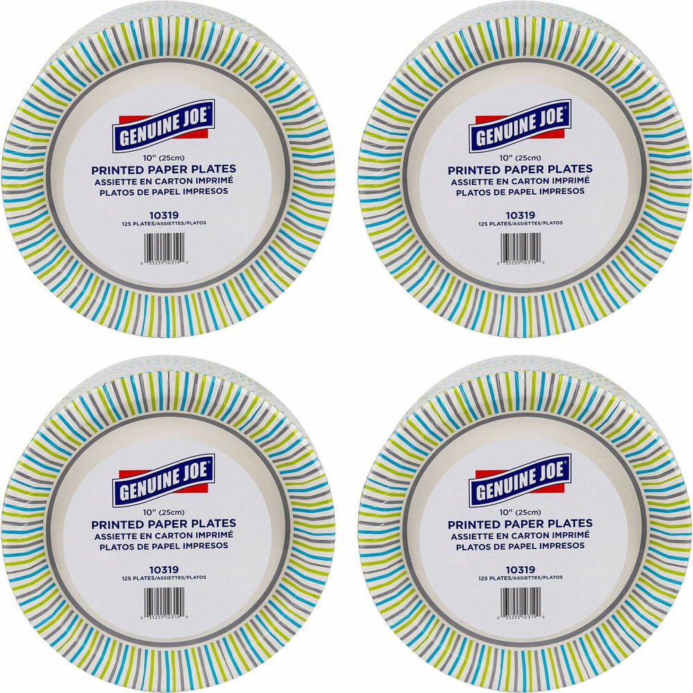 Genuine Joe 10319CT Genuine Joe 10" Printed Paper Plates