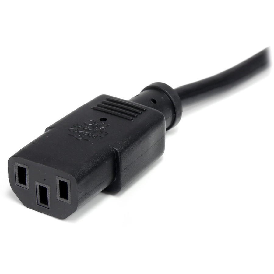 StarTech.com PXT1011 StarTech.com 1ft (30cm) Computer Power Cord, NEMA 5-15P to C13, 10A 125V 18AWG, Black Replacement AC PC Power Cord, TV/Monitor Power Cable