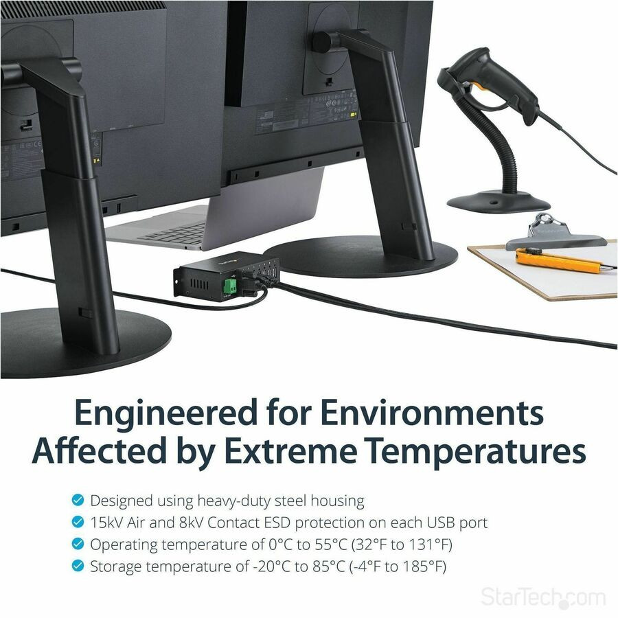 StarTech.com ST7200USBM StarTech.com Mountable Rugged Industrial 7 Port USB 2.0 Hub