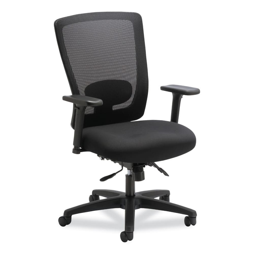 ALERA ALENV42M14 Task Chair:  Fabric,  Adjustable Height,  17 to  21-1/2" Seat Height,  Black
