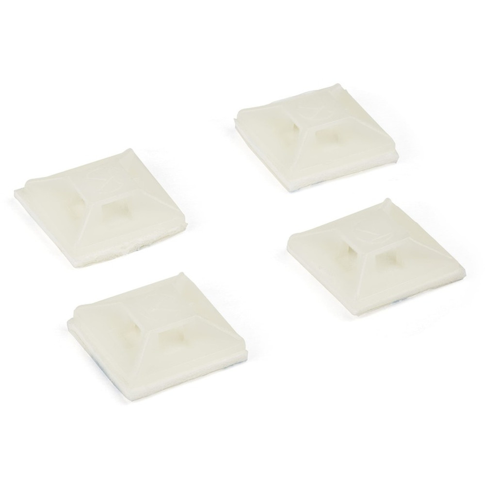 StarTech.com CBMCTM1 StarTech.com 100 Pack Cable Tie Mounts with Adhesive Tape for 0.13in (3.2mm) Wide Ties - Nylon/Plastic Zip Tie Mounts - 94V-2 Fire & UL
