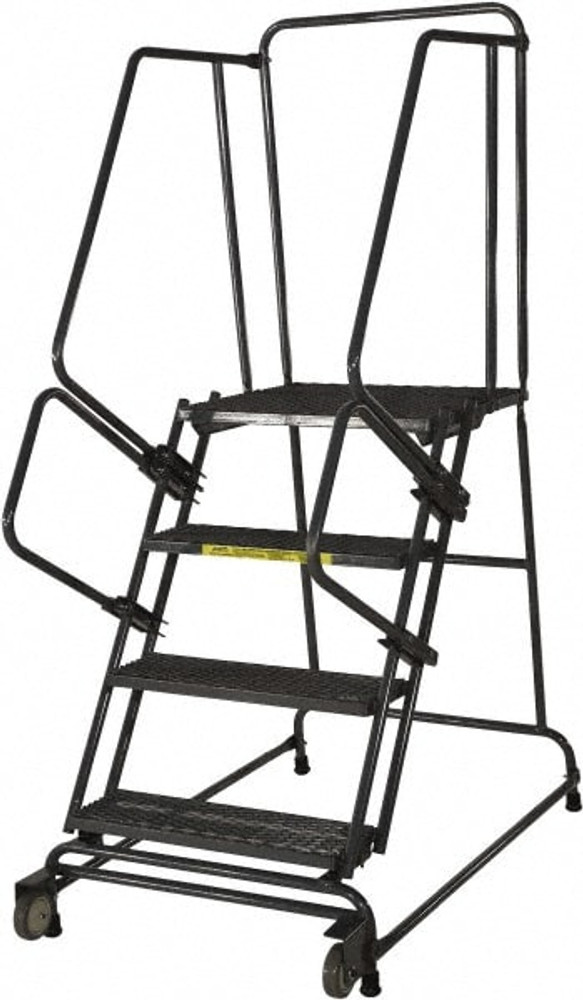 Ballymore TR-4-P Carbon Steel Tilt & Roll Rolling Ladder: 4 Step