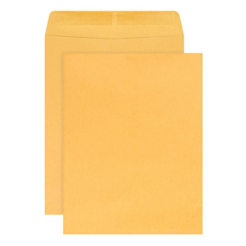 When mailing or filing catalogs and sheets that canT be folded, Office Depot large-format envelopes are just right for the job. With this pack, you will have plenty of envelopes to get the task done.  Economical and great for business or home use.  Office Depot large envelopes feature a convenient open-end style that provides trouble-free insertion of contents.  Fully gummed flap provides a strong, dependable seal.  Contains Recycled Content - See Specs for Details.