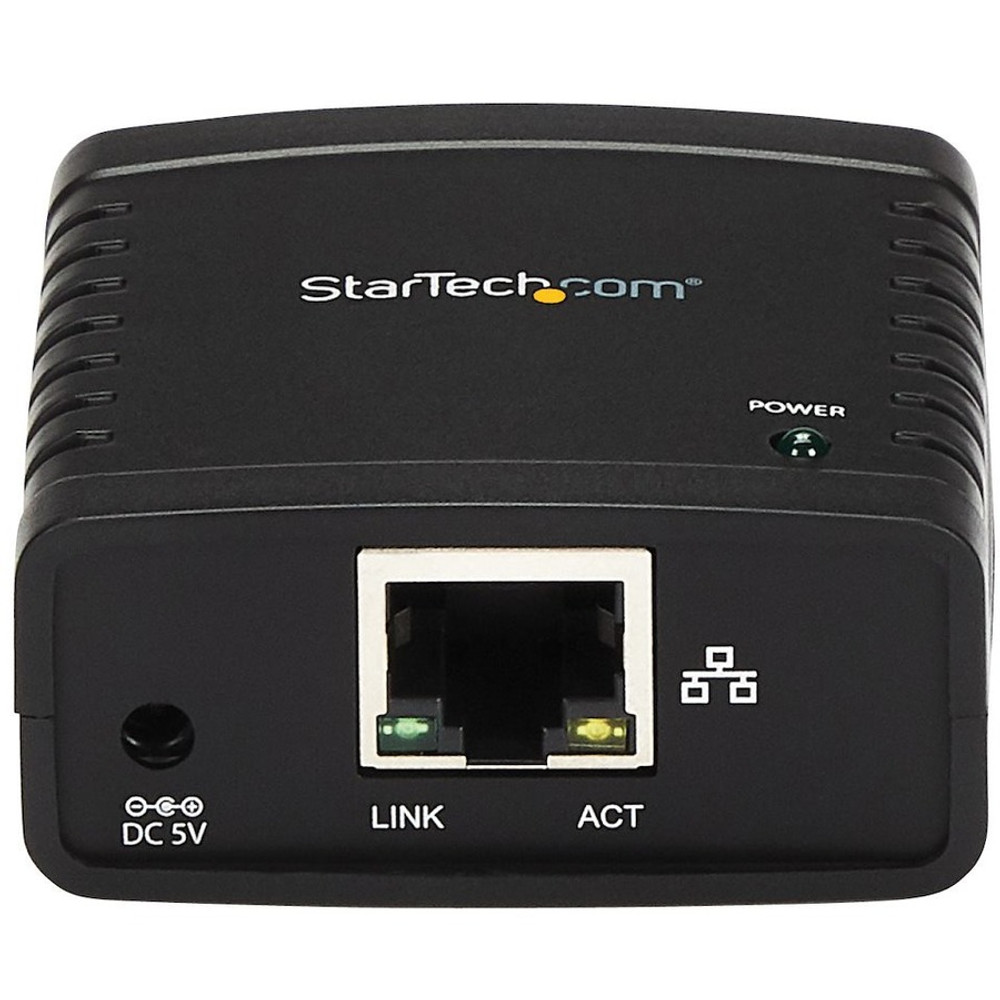 StarTech.com PM1115U2 StarTech.com 10/100Mbps Ethernet to USB 2.0 Network LPR Print Server - USB Print Server with 10Base-T/100Base-TX Auto-sensing