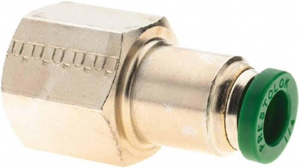 Parker -12501-1 Push-To-Connect Tube to Female & Tube to Female NPT Tube Fitting: Female Connector, 1/4" Thread, 1/4" OD