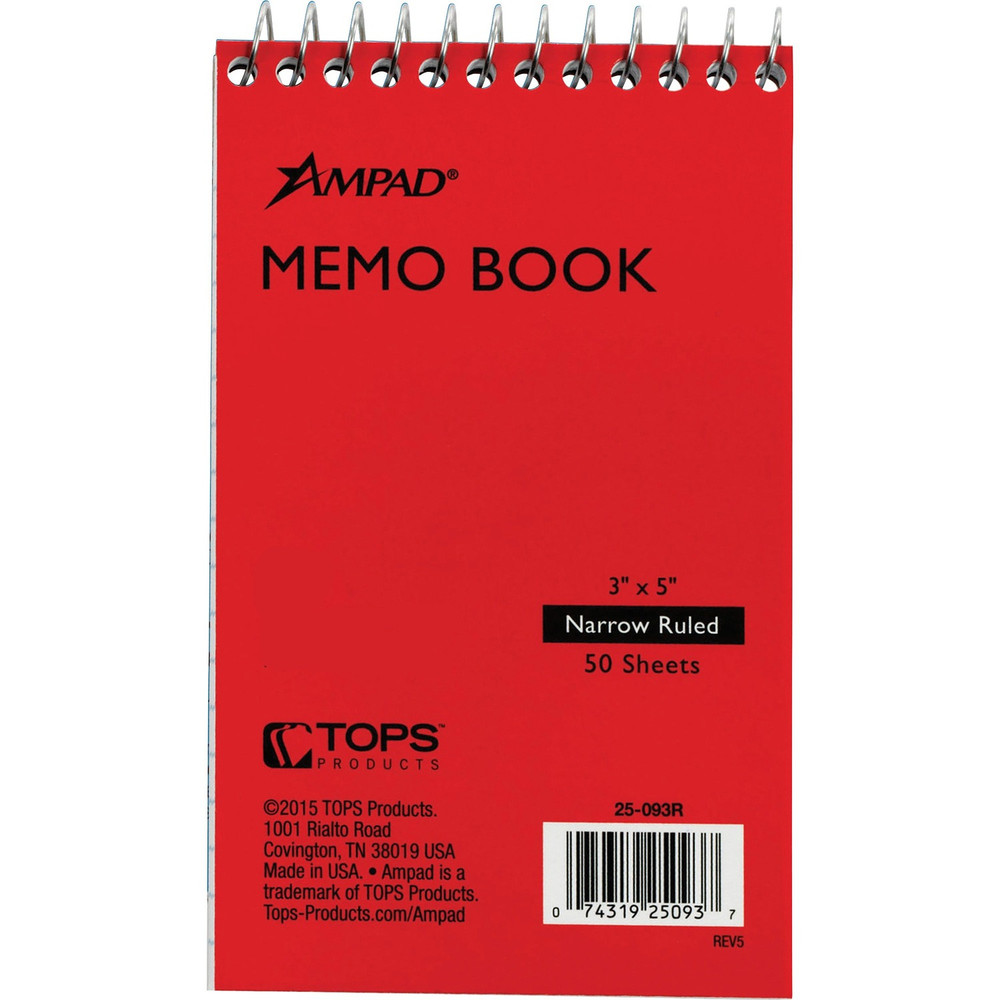 TOPS Products Ampad 25093 Ampad Topbound Memo Notebook
