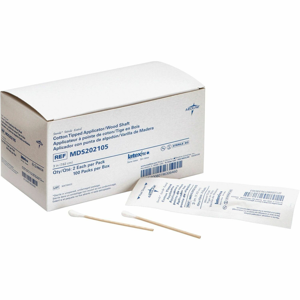 Medline Industries, Inc Medline MDS202105 Medline Sterile Cotton-Tipped Applicators