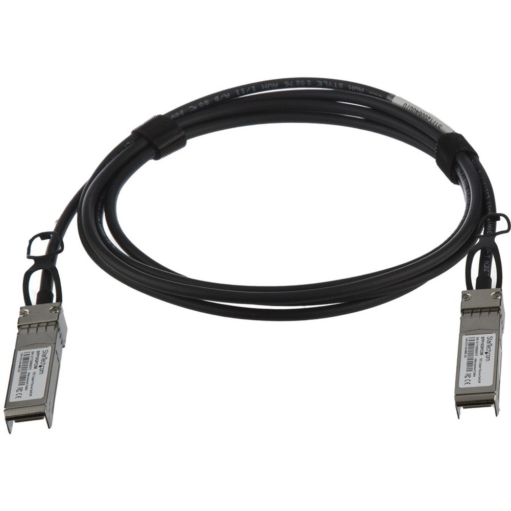 StarTech.com SFP10GPC2M StarTech.com MSA Uncoded Compatible 2m 10G SFP+ to SFP+ Direct Attach Cable - 10 GbE SFP+ Copper DAC 10 Gbps Low Power Passive Twinax
