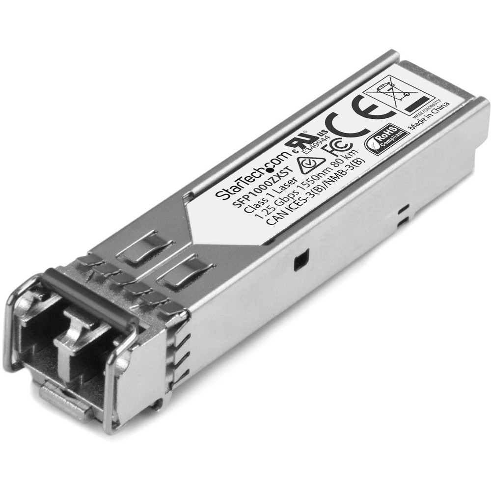 StarTech.com SFP1000ZXST StarTech.com MSA Uncoded SFP Module - 1000BASE-ZX - 1GE Gigabit Ethernet SFP 1GbE Single Mode Fiber (SMF) Optic Transceiver - 70km DDM
