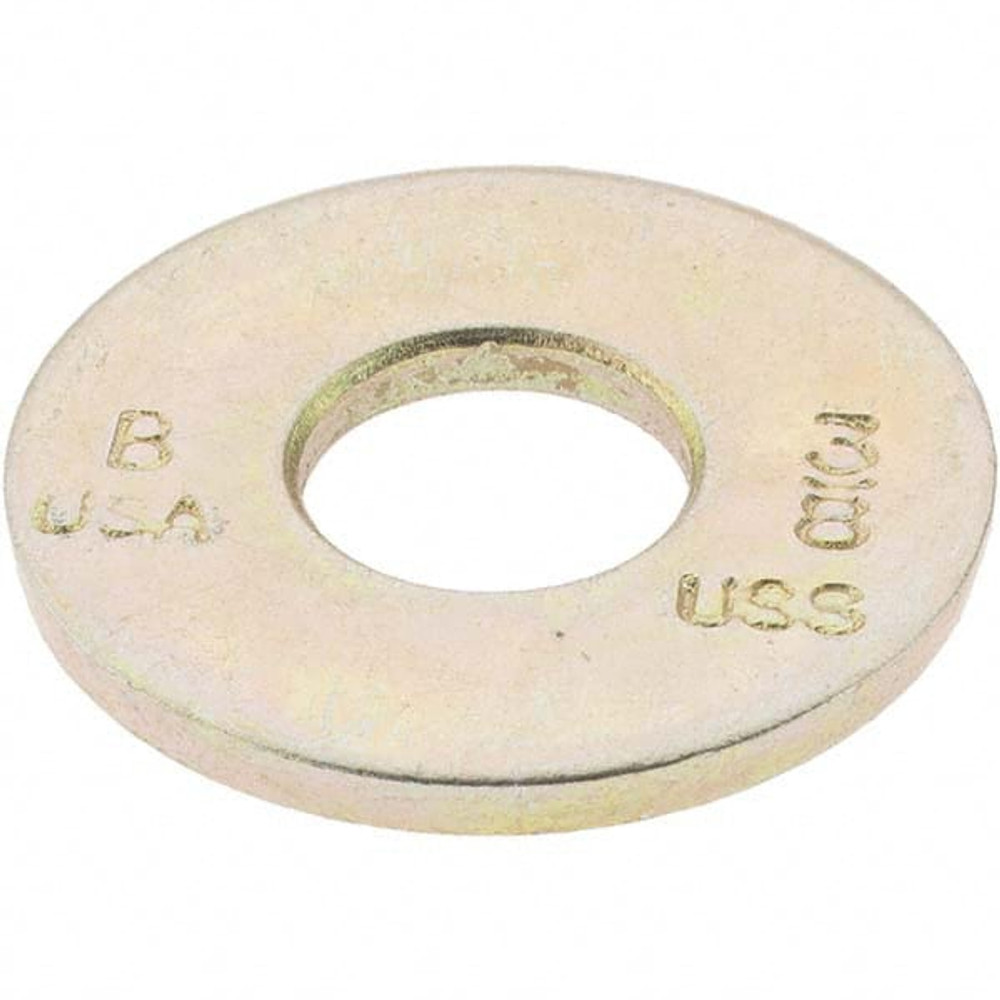 Bowmalloy 500002 3/8" Screw USS Flat Washer: Carbon Steel, Zinc-Plated Yellow Chromate