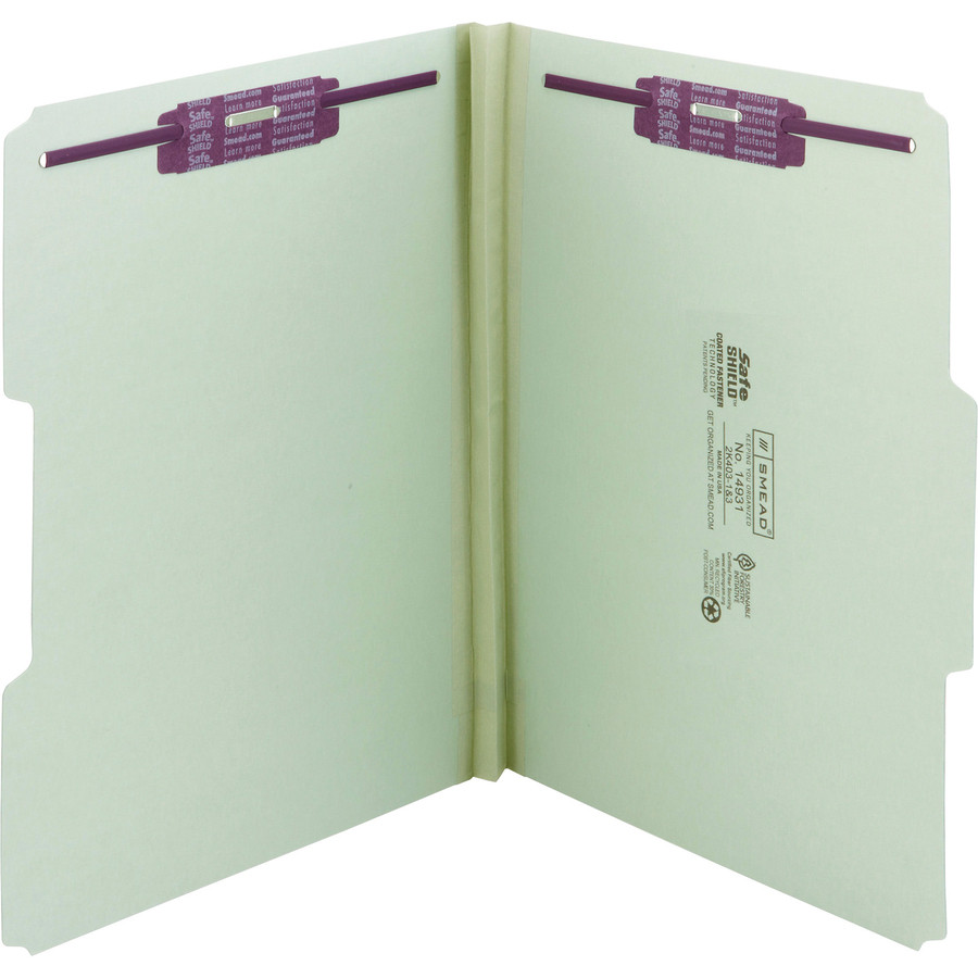 Smead Manufacturing Company Smead 14931 Smead 1/3 Tab Cut Letter Recycled Fastener Folder