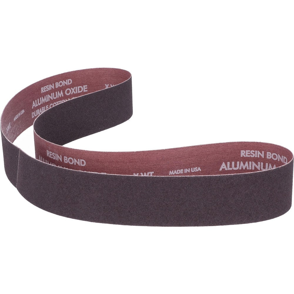 Norton 78072721235 Abrasive Belt:  2" Wide, 48" OAL, 80 Grit, Aluminum Oxide