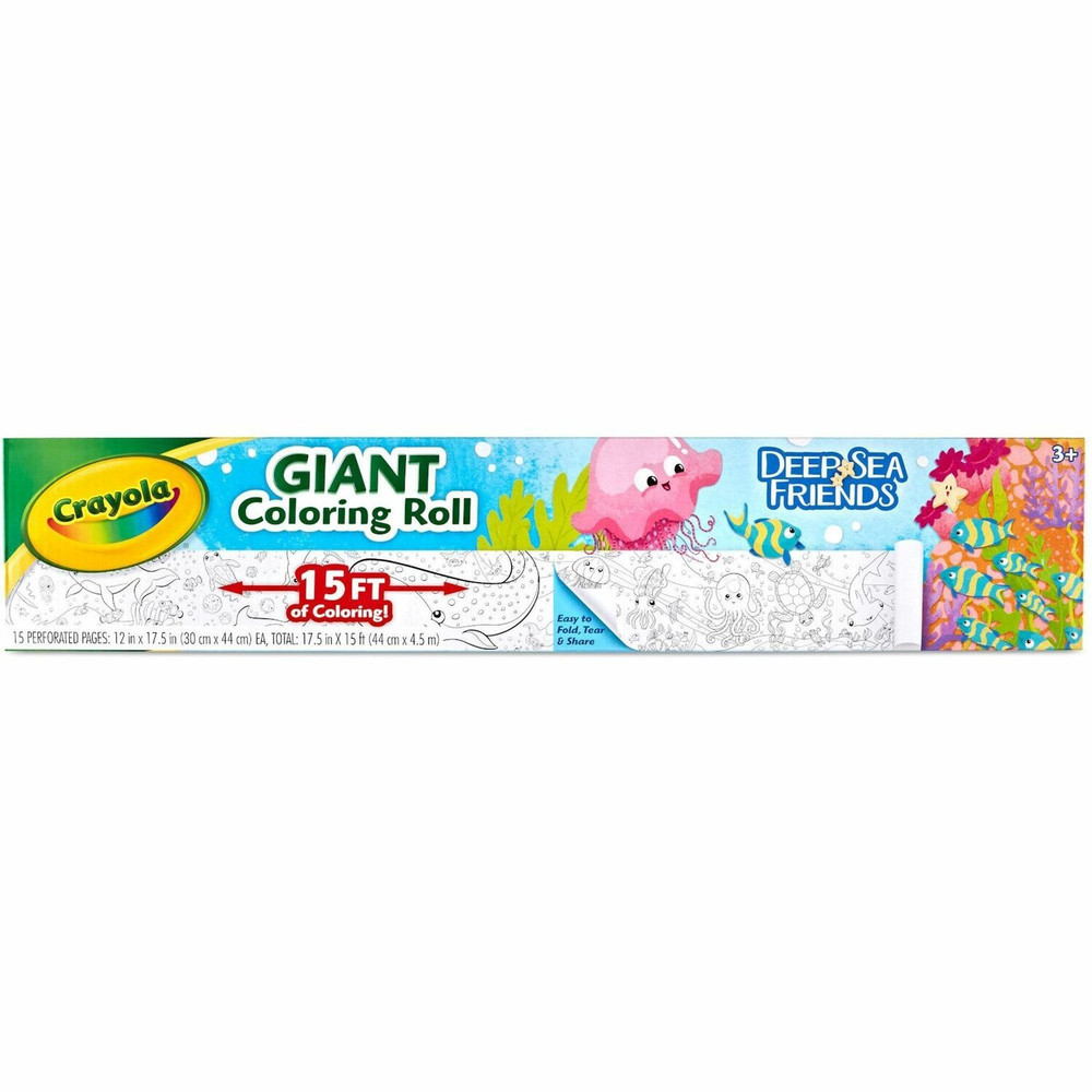 Crayola, LLC Crayola 042721 Crayola Deep Sea Friends Giant Coloring Roll