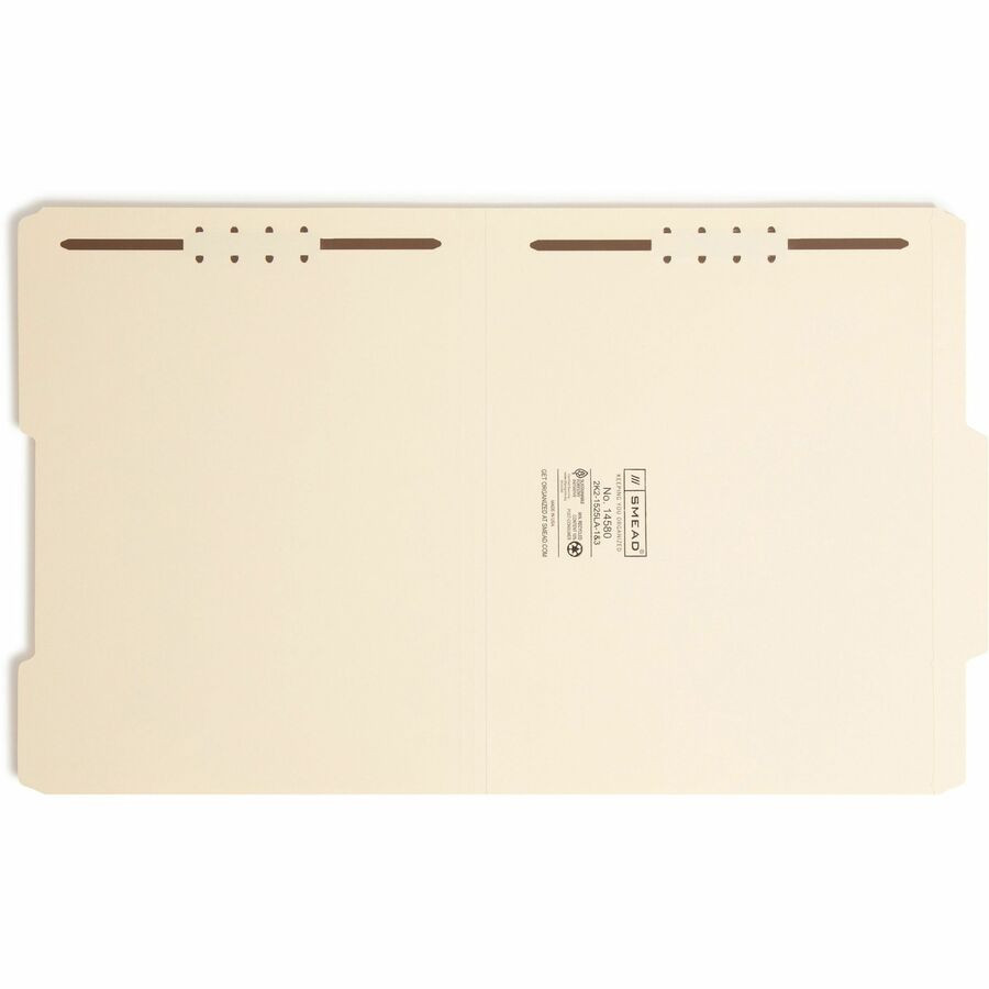 Smead Manufacturing Company Smead 14580 Smead 2/5 Tab Cut Letter Recycled Fastener Folder