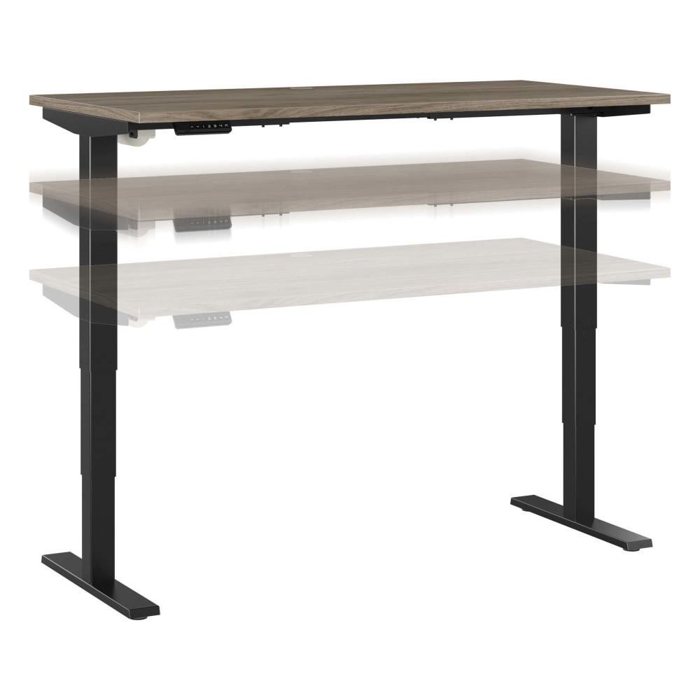 BUSH INDUSTRIES INC. M4S6030MHBK Bush Business Furniture Move 40 Series Electric 60inW x 30inD Electric Height-Adjustable Standing Desk, Modern Hickory/Black, Standard Delivery