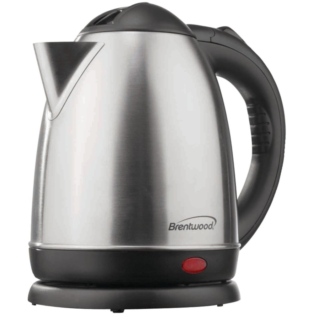 BRENTWOOD APPLIANCES, INC. KT-1780 Brentwood 1.5 Liter Stainless Steel Tea Kettle - 1000 W - 1.59 quart - Brushed Stainless Steel
