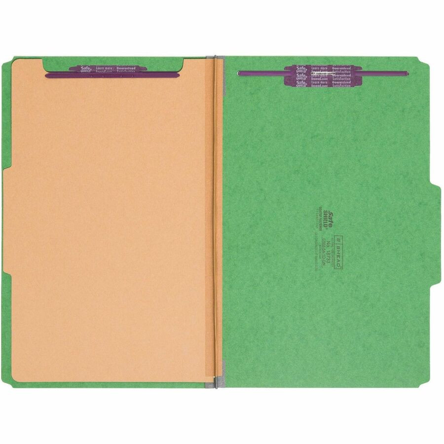 Smead Manufacturing Company Smead 18733 Smead SafeSHIELD Fastener 1-Divider Classification Folders