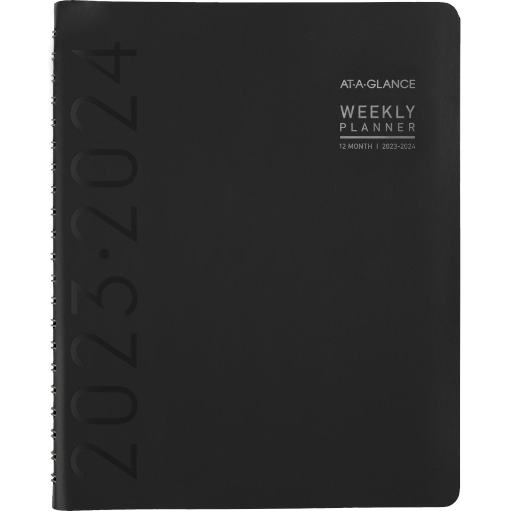 ACCO BRANDS USA, LLC AT-A-GLANCE 70957X0524 2023-2024 AT-A-GLANCE Contemporary Academic Weekly/Monthly Planner, 8-1/4in x 11in, Black, July 2023 To June 2024, 70957X05