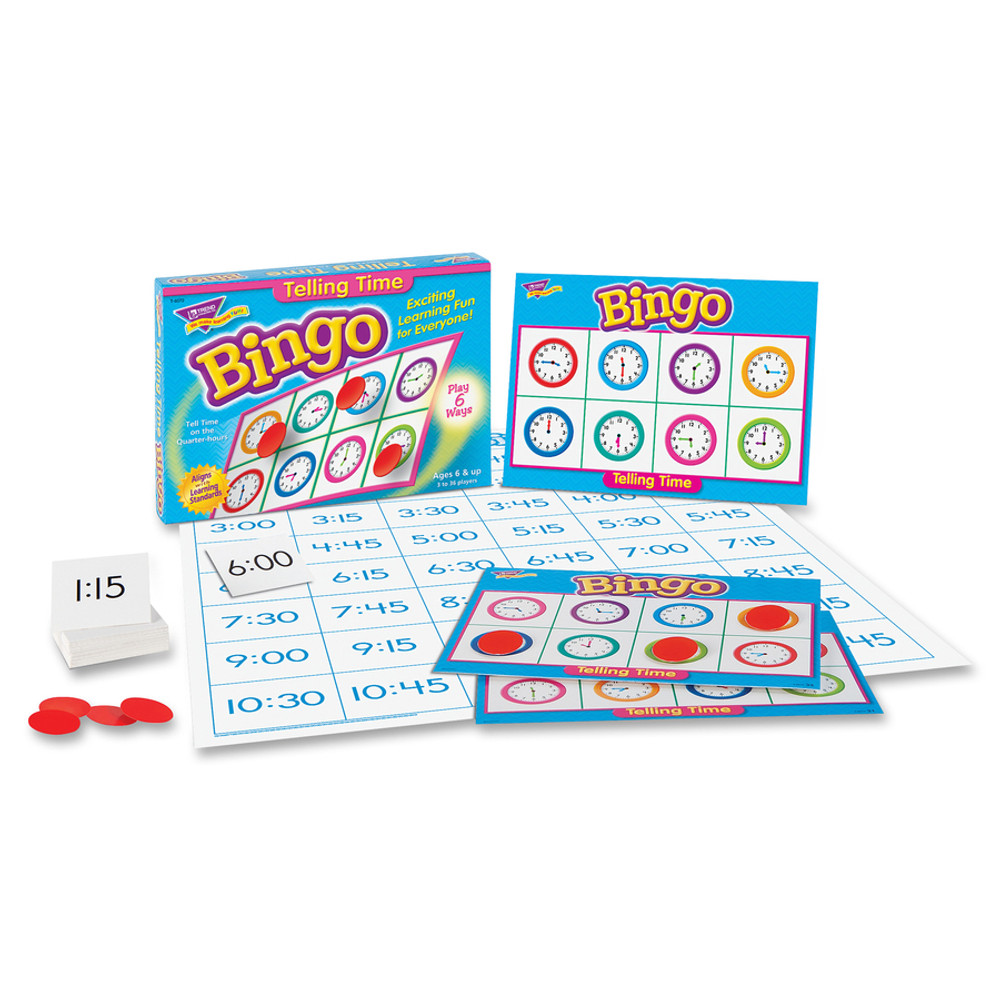 TREND Enterprises Inc. Trend 6072 Trend Telling Time Bingo Game