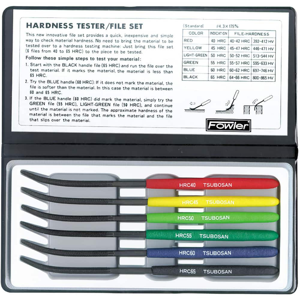 Fowler 527600000 Hardness Tester Accessories; Type: Handle ; Scale Type: Rockwell C ; Overall Height: .157in ; Overall Length: 7.00 ; Overall Diameter: .157 in ; Number Of Pieces: 6