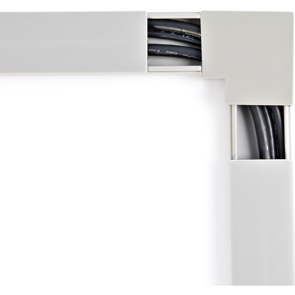 StarTech.com CBMWD3816L StarTech.com 20 Cable Raceway L Connectors for CBMWD3816 - 90 Degree Flat L Type - Lateral Elbow - Cable Management Accessories - UL