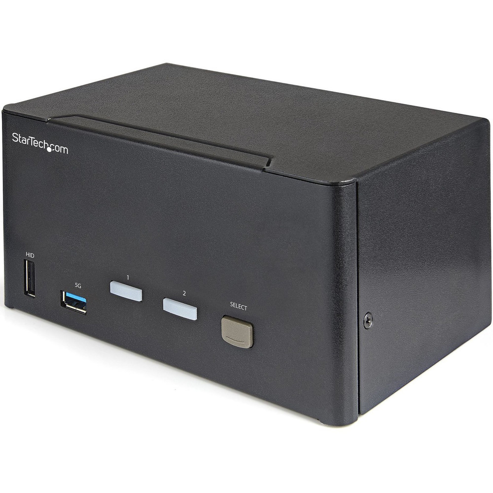 StarTech.com SV231TDPU34K StarTech.com 2 Port Triple Monitor DisplayPort KVM Switch 4K 60Hz UHD HDR, DP 1.2 KVM Switch, 2-Pt USB 3.0 Hub, 4x USB HID, Audio, Hotkey